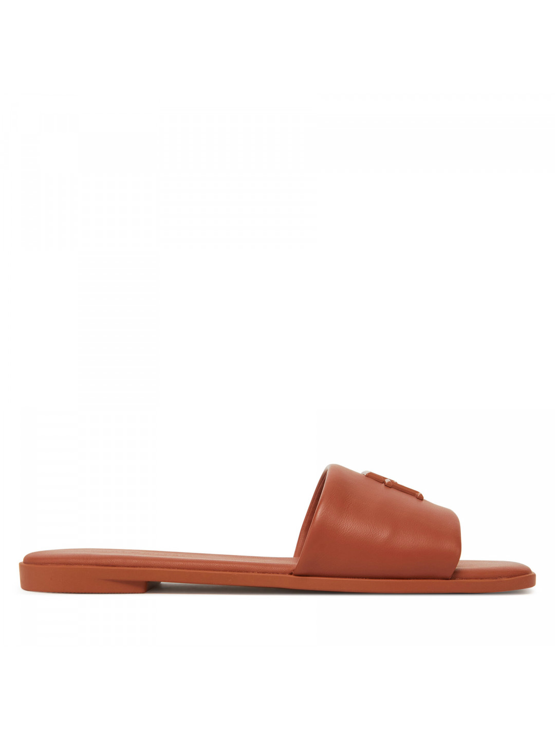 Nazouváky Tommy Hilfiger Th Logo Hardware Leather Mule FW0FW08806 Hnědá